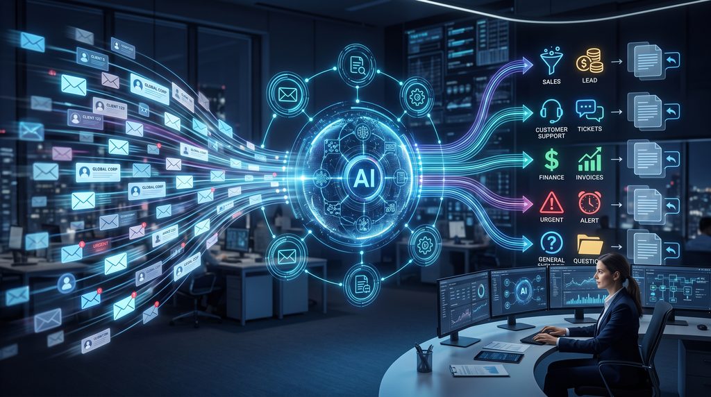 smart email automation using n8n and AI to classify route and respond to business emails